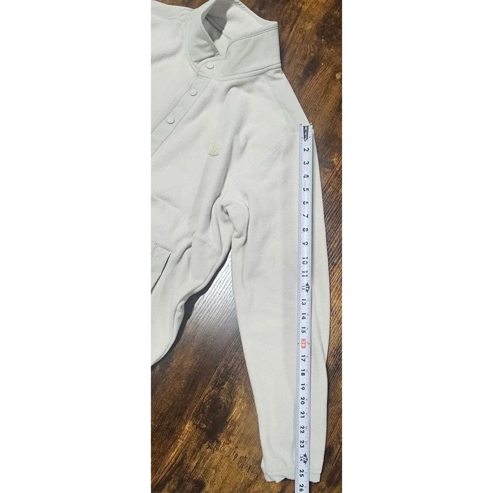 Vuori Aspen Half Snap Fleece Pullover White Size Medium